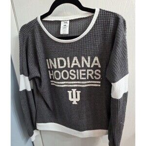 Indiana Hoosiers Pel-Athletic Thermal Waffle Knit Long Sleeve Shirt Womans S
